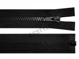 Kostený zips bundový čierny - 70cm
