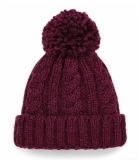 Detská pletená čiapka vínovo červená Melange Beanie