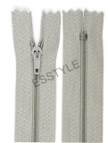 Špirálový zips šírka 3 mm dĺžka 25 cm pinlock - bledo šedá