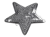 Nažehlovačka hviezda 7cm - strieborná