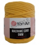 Priadza macrame 5mm 500g YarnArt sýto žltá-764