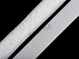 Suchý zips háčik + plyš šírka 20 mm - biely