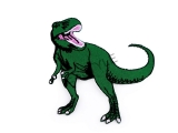 Nažehlovačka Zelený dinosaurus