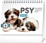 Stolový kalendár Psy – s menami psov 2022