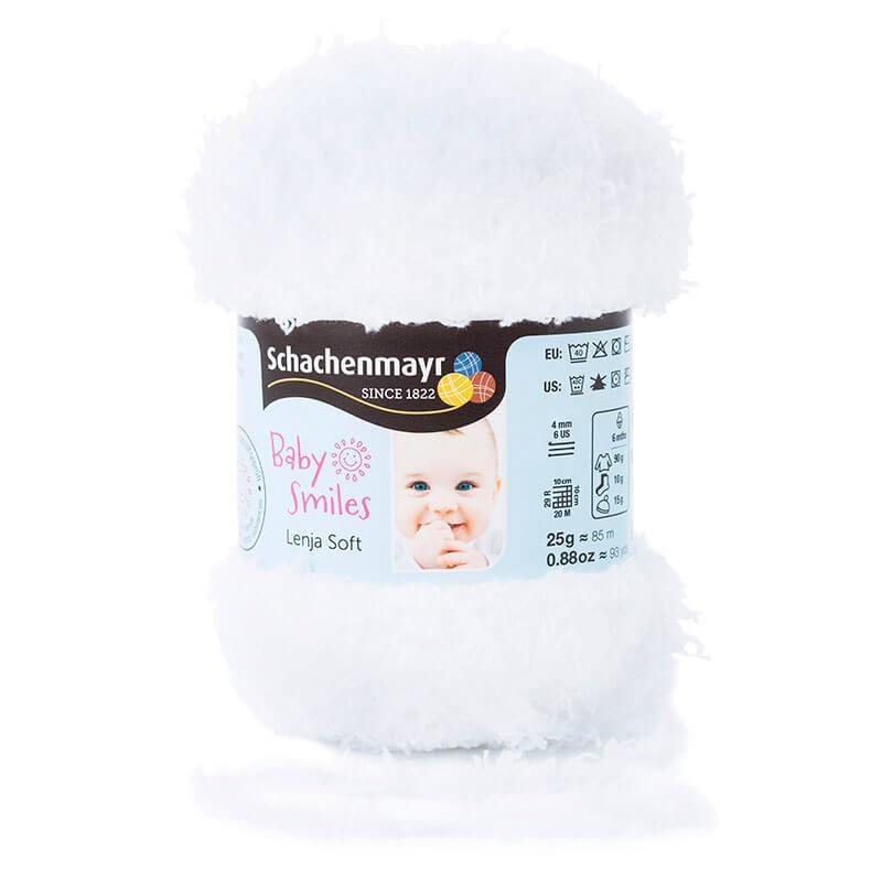 Priadza Baby Smiles LENJA SOFT -  biela 1001