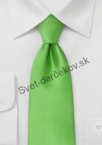 Kravata jasne zelenej farby
