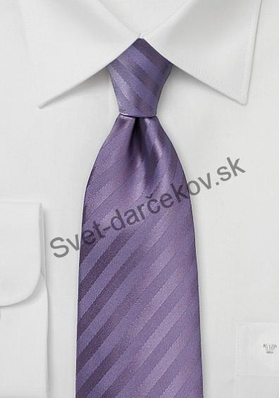 Granada purpurová kravata s pruhovaním