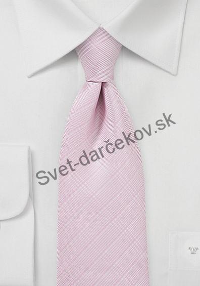 Santa Cruz ružová kravata s károm 