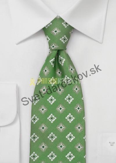 Wappen - zelená kravata s erbovým vzorom