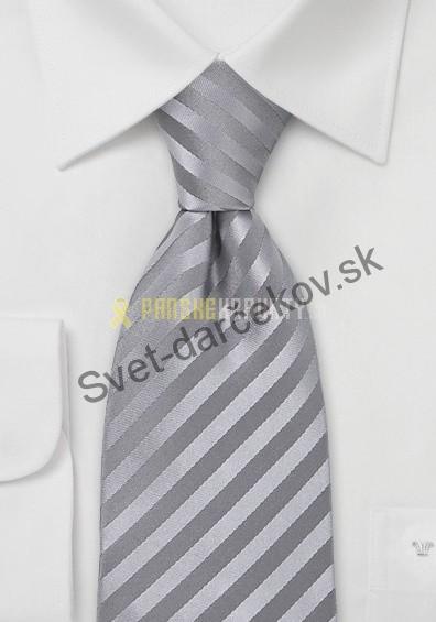 Granada strieborno sivá kravata