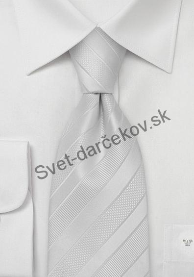 Laval - Elegantná kravata v bielej farbe
