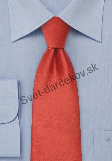 Moulins kravata hrdzavo červenej farby