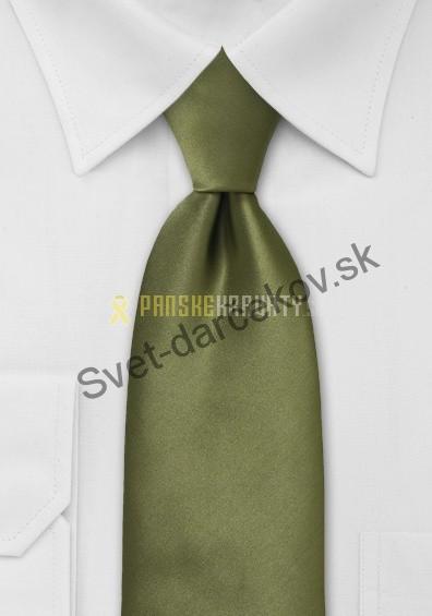 Moulins olivovo zelená kravata