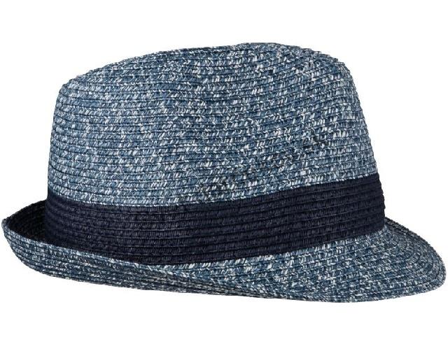 Letný klobúk modrej melírovaný