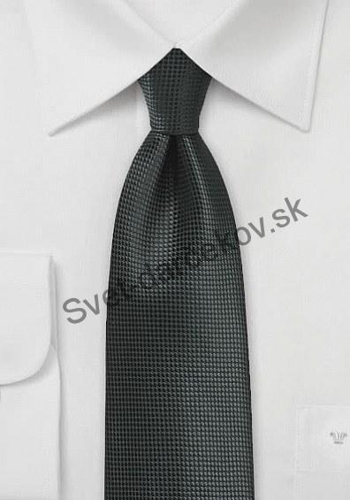 Čierna kravata so štruktúrou