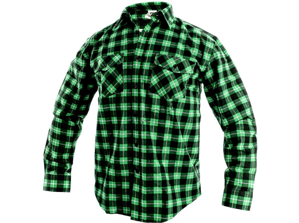 Flanelová košeľa zeleno čierna 