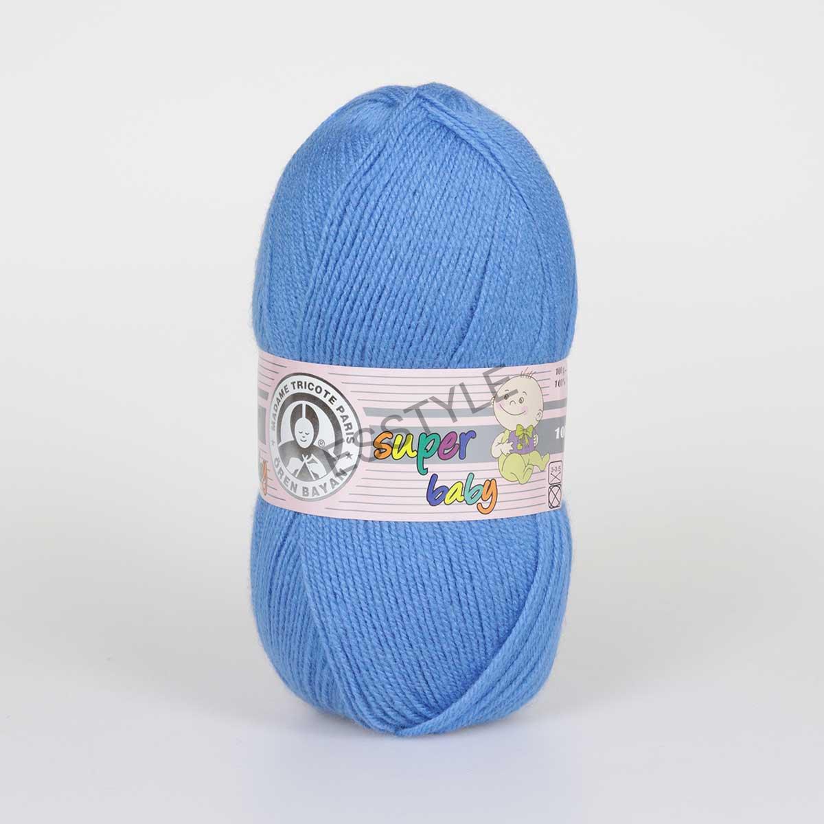 Priadza super Baby stredne modrá - 015