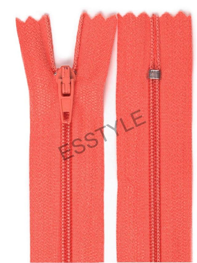 Špirálový zips šírka 3 mm dĺžka 16 cm pinlock - lososová