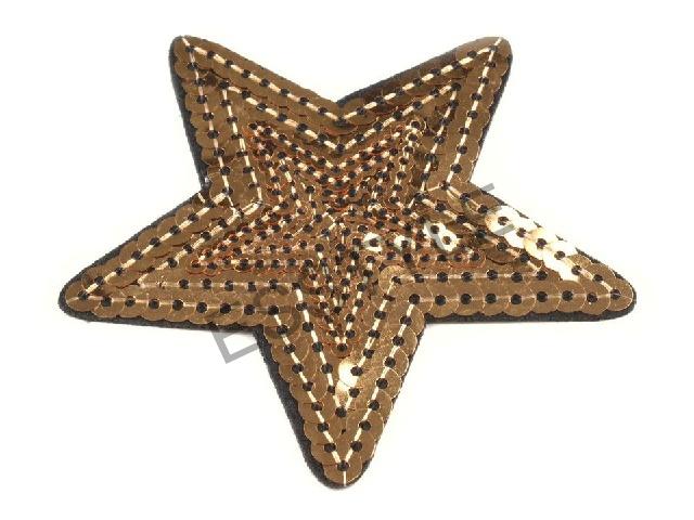 Nažehlovačka hviezda 7cm - zlatá