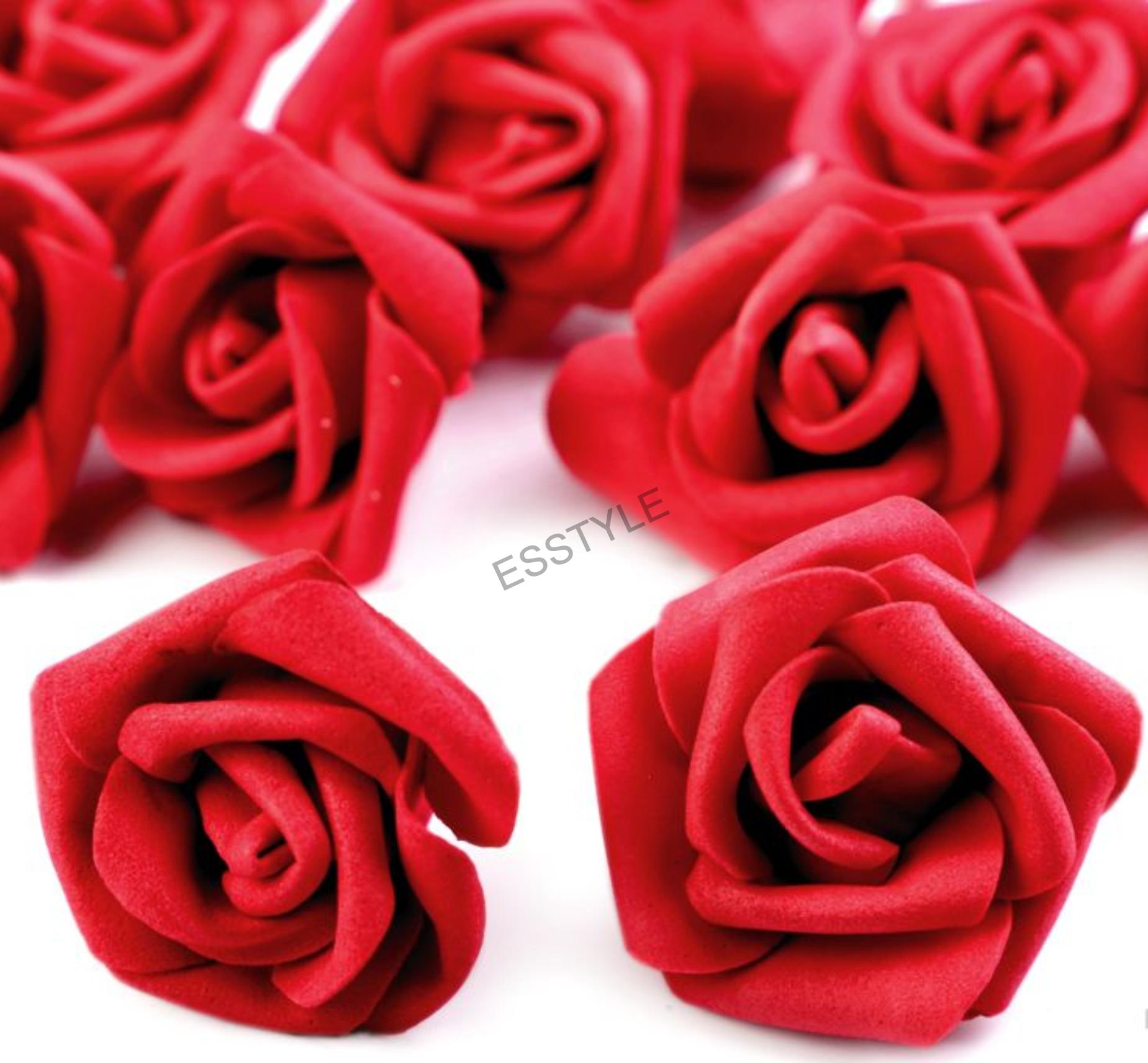  Penová ruža ?4,5 cm - červená tmavšia 