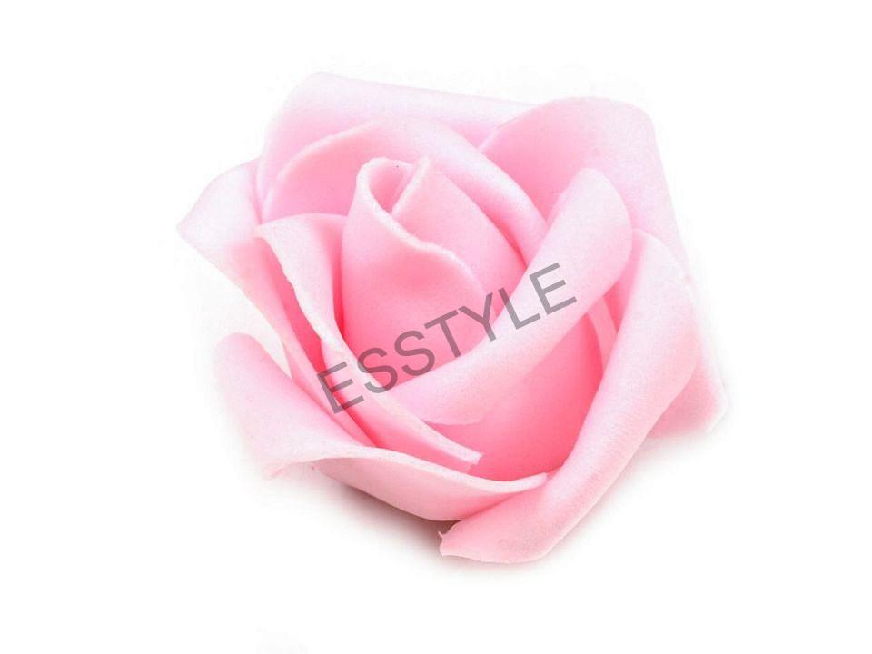  Penová ruža priemer 4,5 cm - svetlo ružová