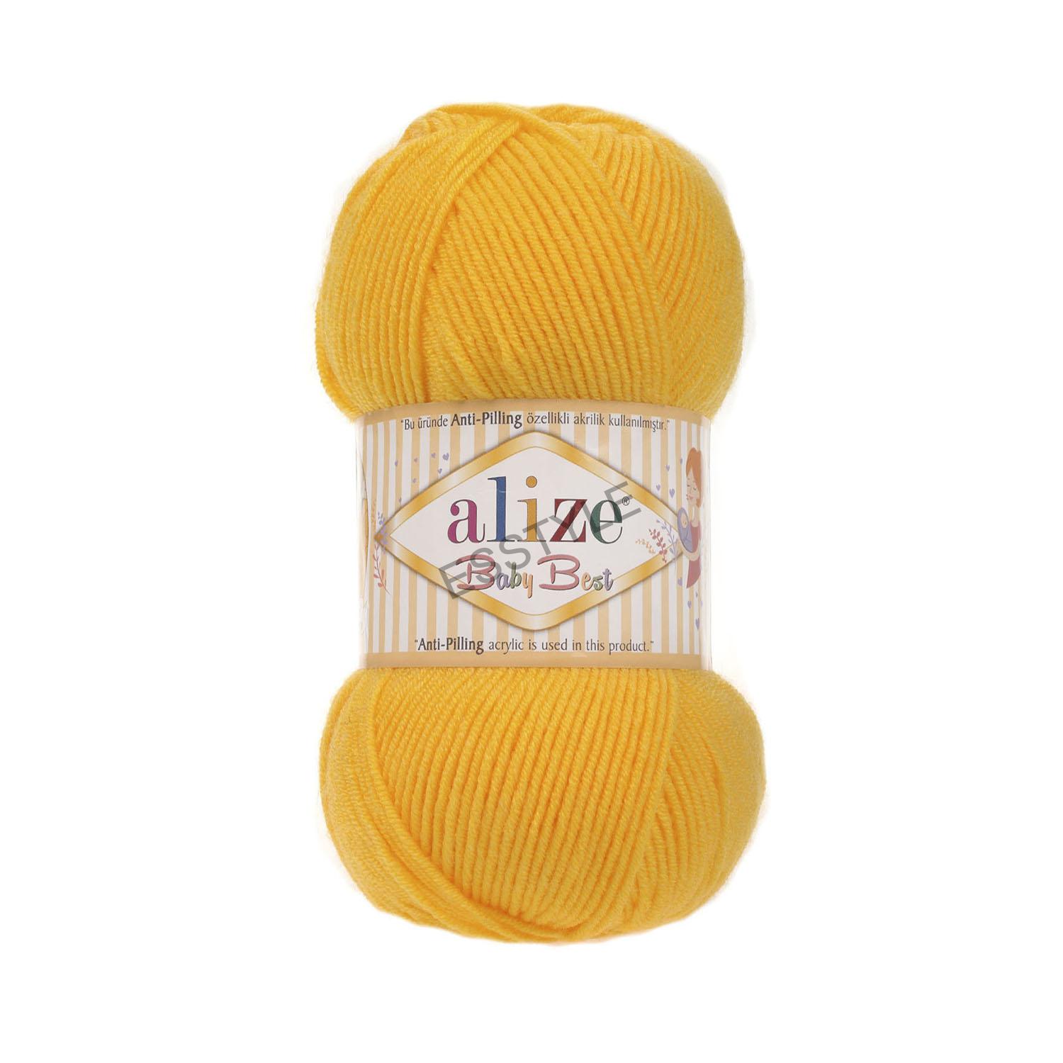 Priadza Alize - Baby best 100g - Anti-pilling - tmavo žltá č. 216