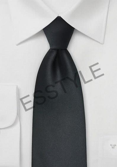 Predĺžená Čierna jednofarebná kravata 