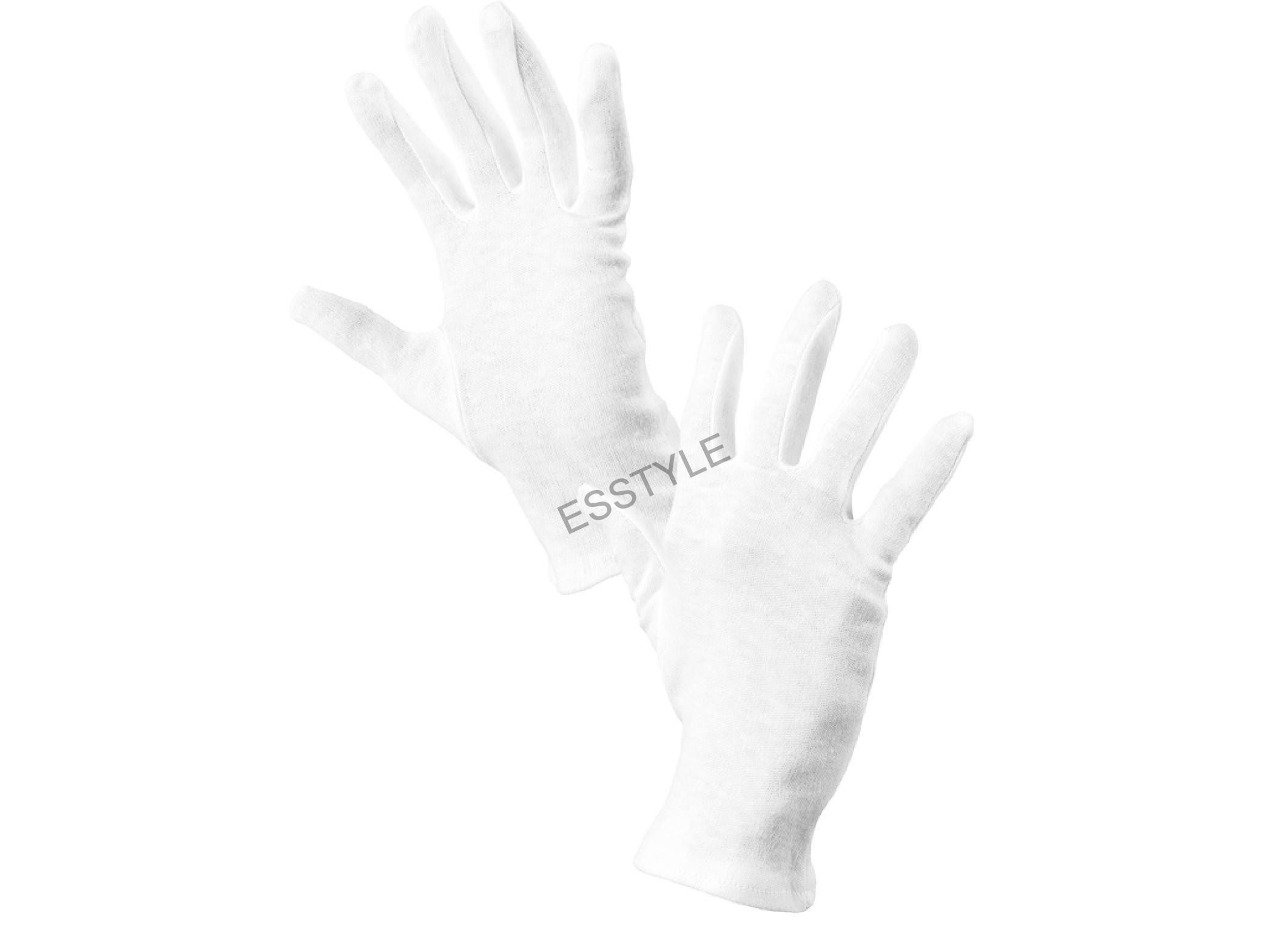 Bavlnené rukavice biele veľkosť 10