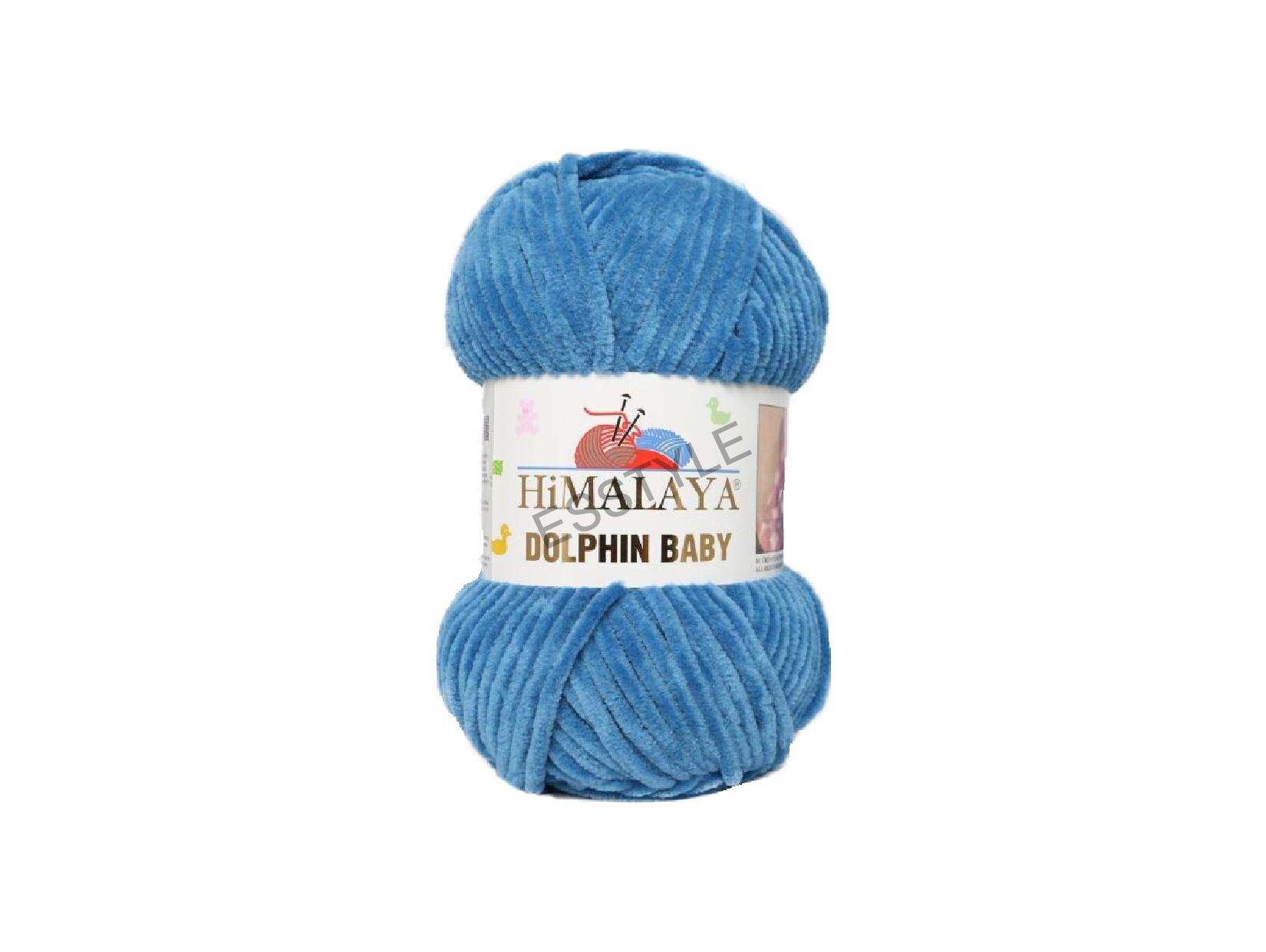 Pletacia priadza DOLPHIN BABY- HIMALAYA jeansová modrá - 341