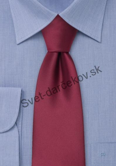 Pánska kravata vínovo červenej farby