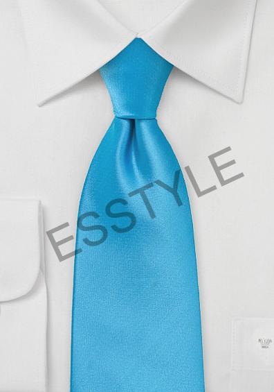 Predĺžená kravata tyrkysovo modrej farby
