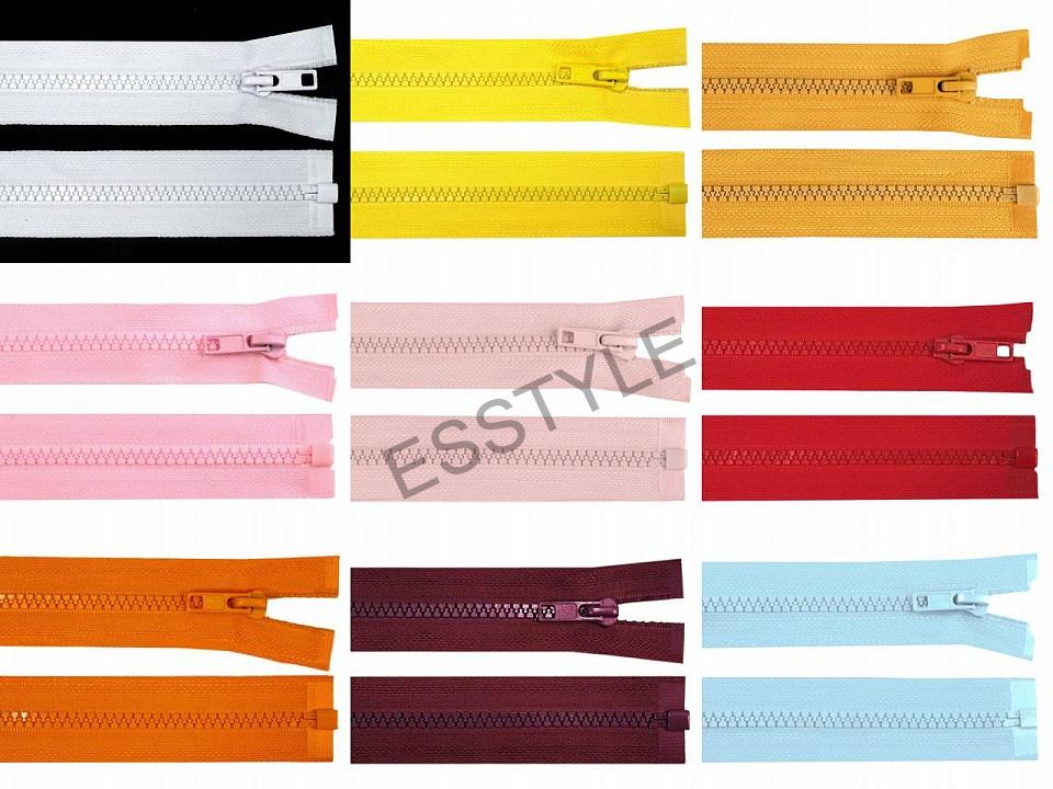 Kostený zips bundový 6mm - 80cm