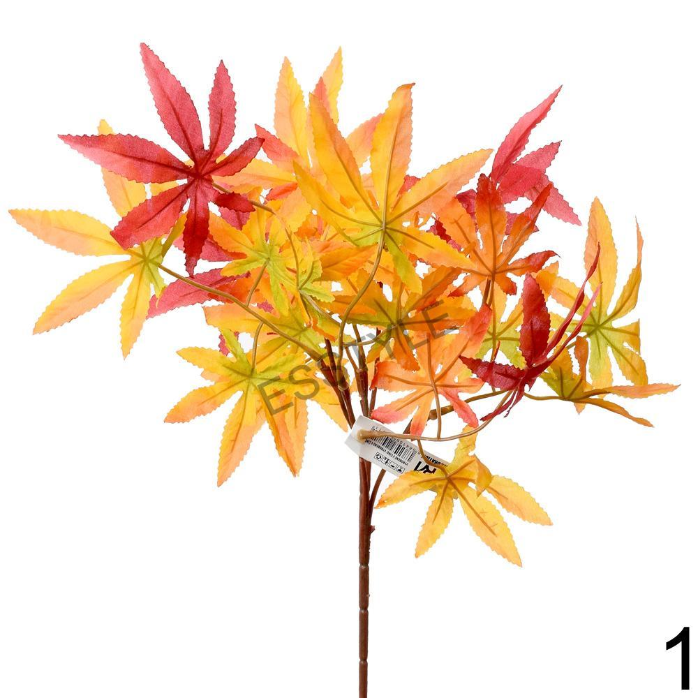 Jesenná vetvička na dekorovanie - oranžová