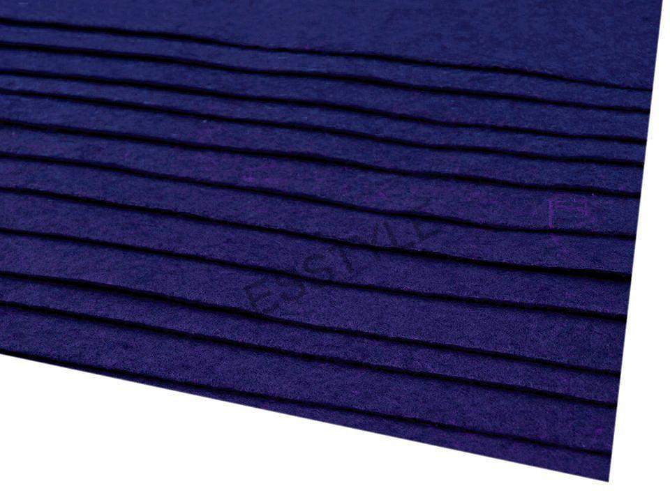 Látková dekoratívna plsť / filc 20x30 cm - šedo modrá