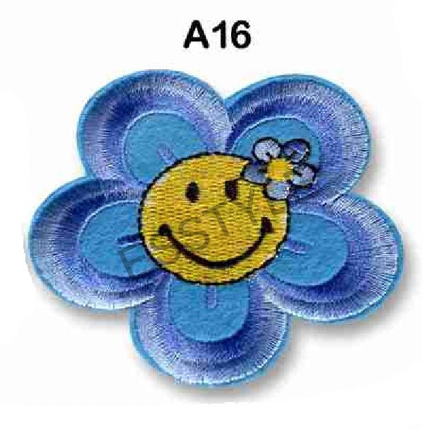 Aplikácia nažehľovacia - kvetina modrá