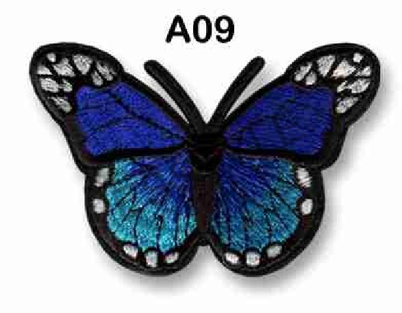 Nažehľovacia aplikácia - motýl - modrý