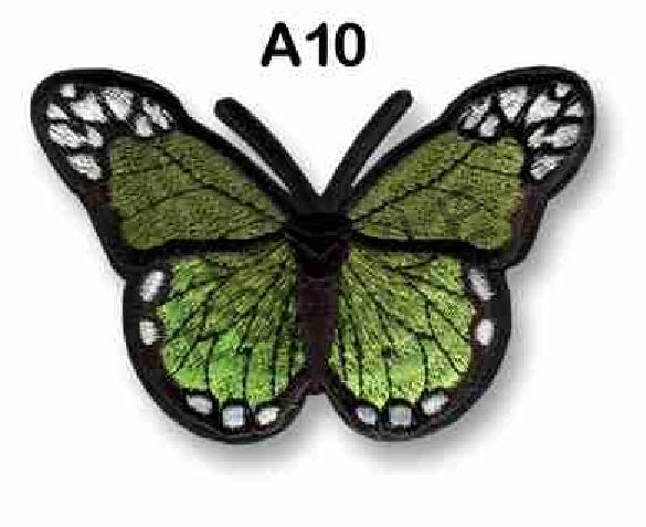 Nažehľovacia aplikácia - motýl - zelený