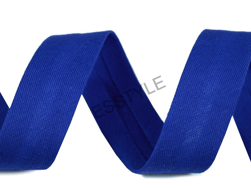 Šikmý prúžok bavlnený elastický šírka 20 mm - parížska modrá
