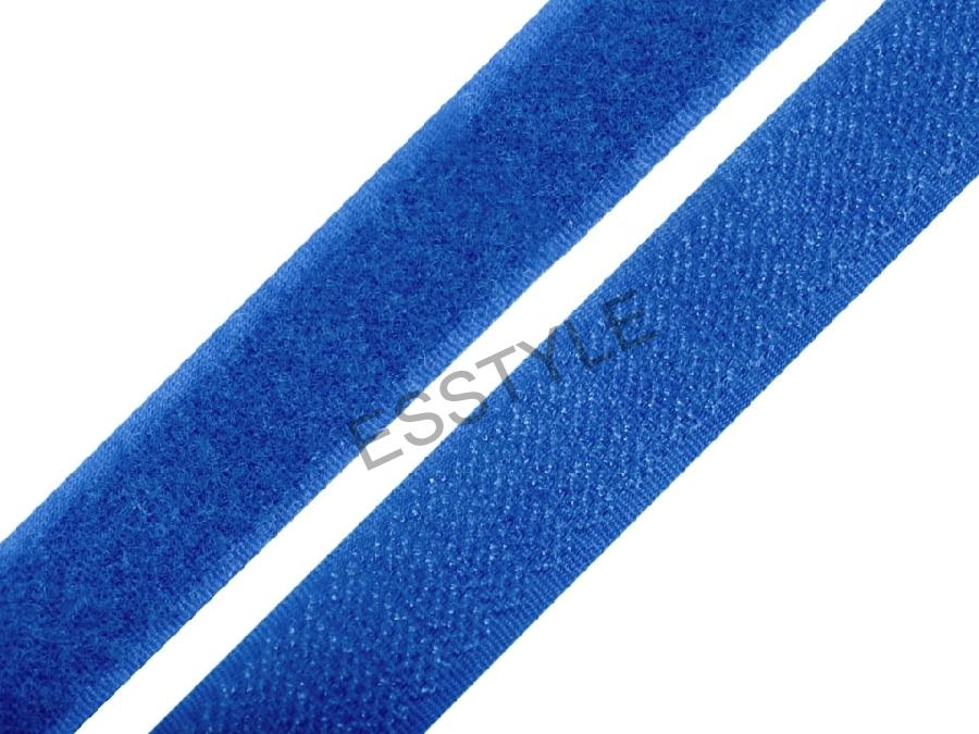 Suchý zips háčik + plyš šírka 20 mm - kráľovsky modrý