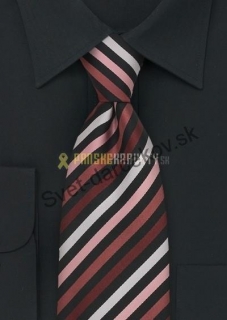 Catania červeno, ružovo čierna kravata