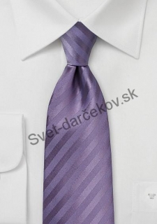 Granada purpurová kravata s pruhovaním