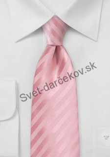 Granada ružová kravata s pruhovaním