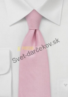 Talavera jemne ružová kravata so štruktúrou 