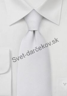 Avignon Biela kravata so štruktúrou