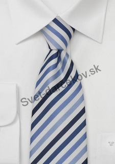 Catania kravata v modro bielom pruhovaní