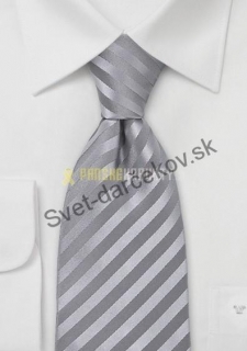 Granada strieborno sivá kravata
