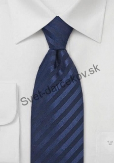 Granada námornícka modrá kravata s pruhovaním