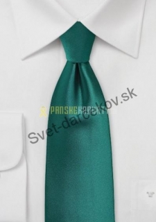 Úzka kravata mentolovo zelenej farby