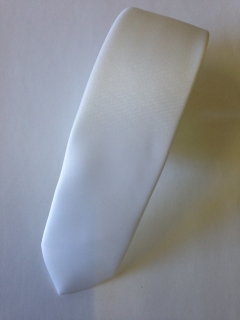 Úzka kravata biela