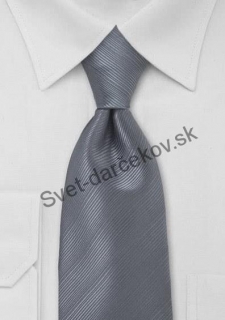 Strierborná kravata šo truktúrou